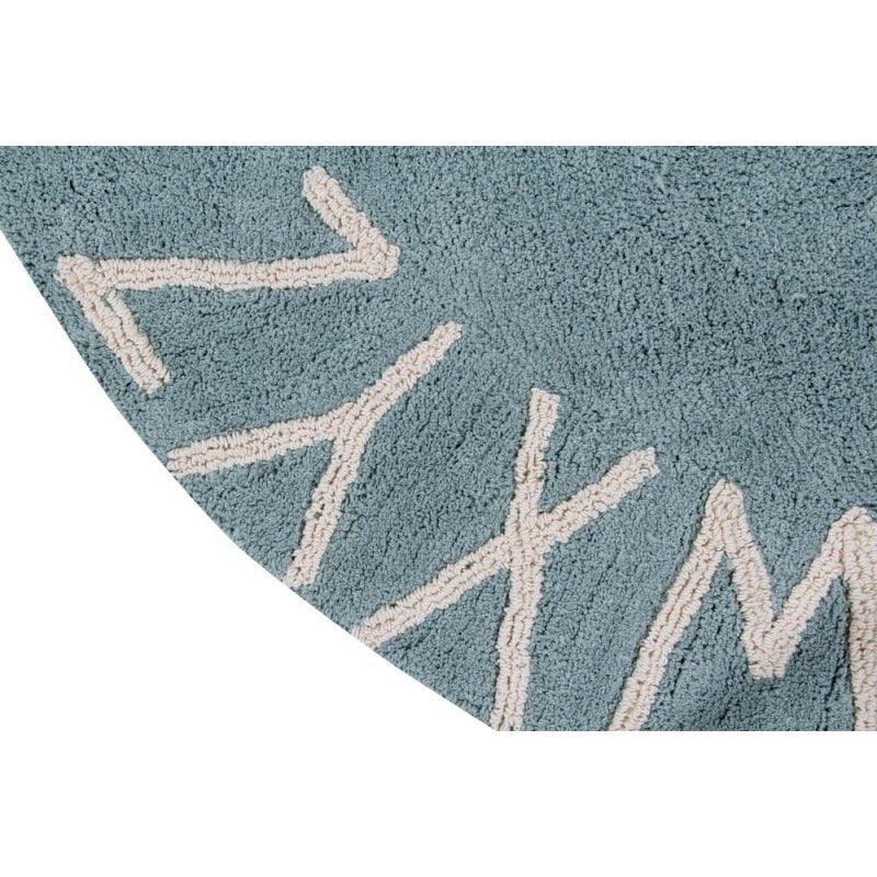 Washable Round Blue Alphabet Children’s Rug - Little Loves Rugs - The Well Appointed House
