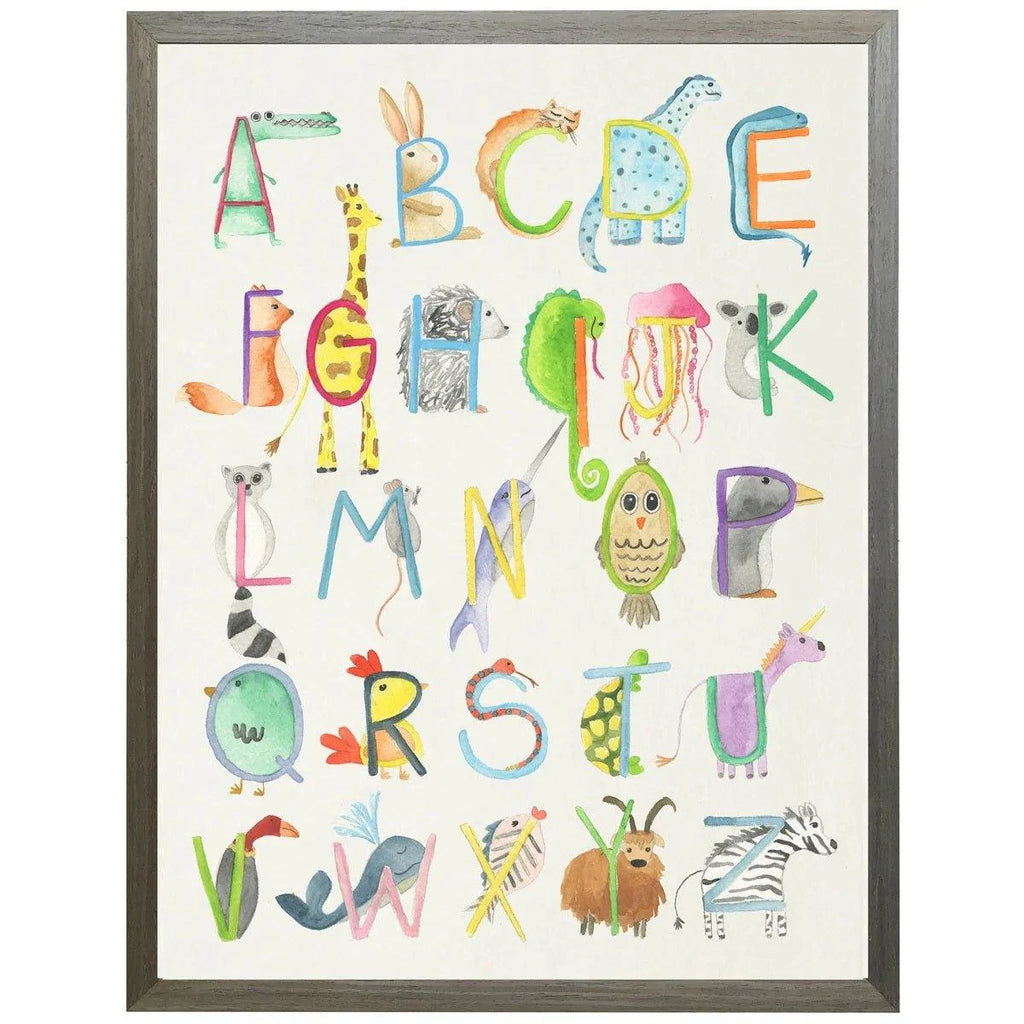 Watercolor Animal ABC Collection Children’s Framed Wall Art - Little Loves Art - The Well Appointed House