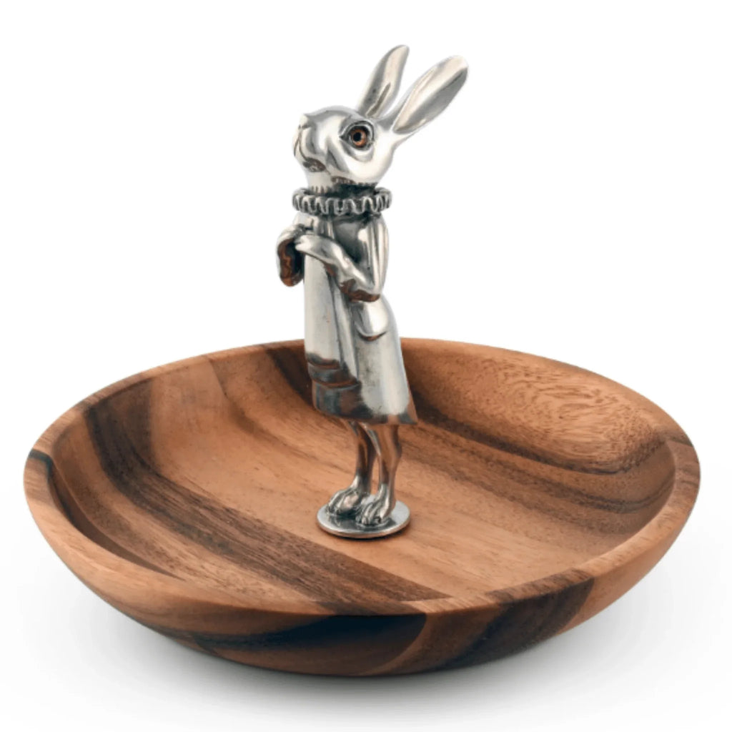 Whimsical Bunny Wood Tidbit Bowl - Trays & Serveware - The Well Appointed House