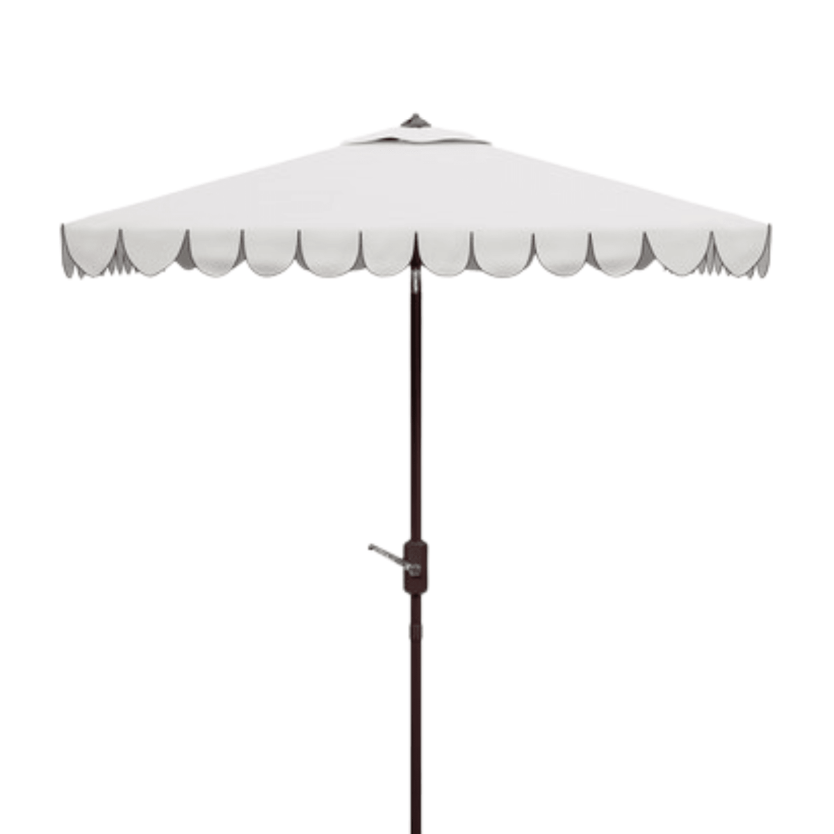 7 foot square patio umbrella White 7.5 Ft Square Crank Scalloped Market Umbrella – The Well Appointed House