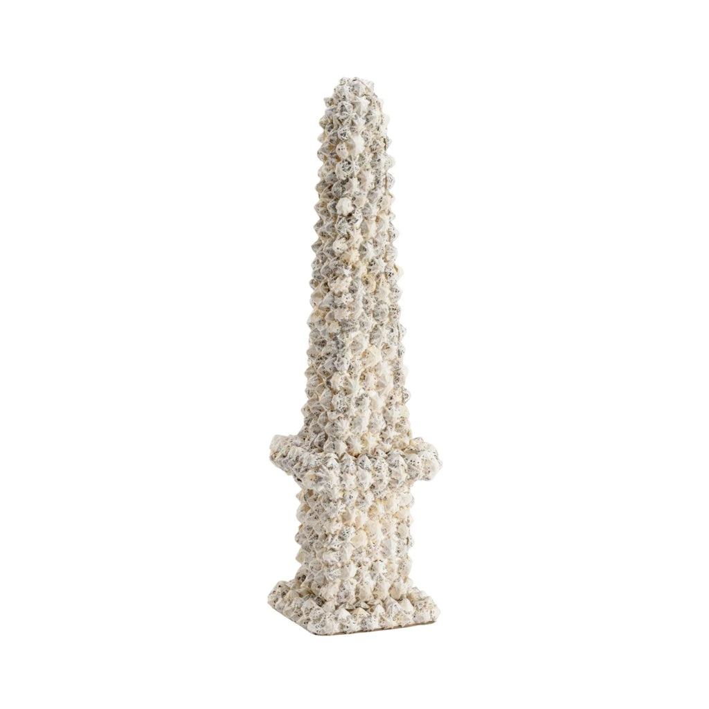 White and Black Shell Obelisk - Decorative Objects - The Well Appointed House