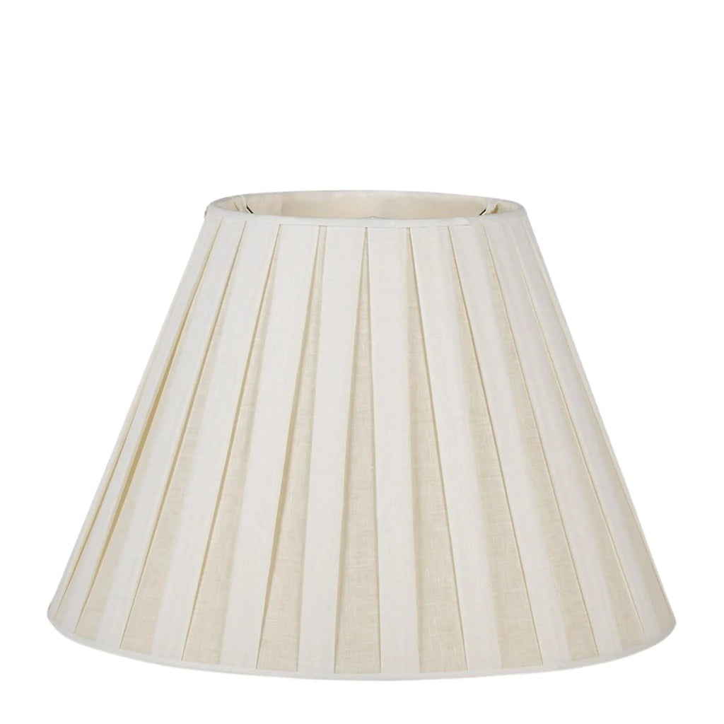 White Box Pleat Linen Lampshade - Lamp Shades - The Well Appointed House