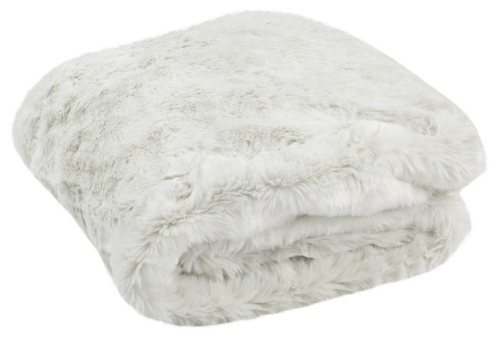 White Faux Chinchilla Throw Blanket - Throw Blankets - The Well Appointed House
