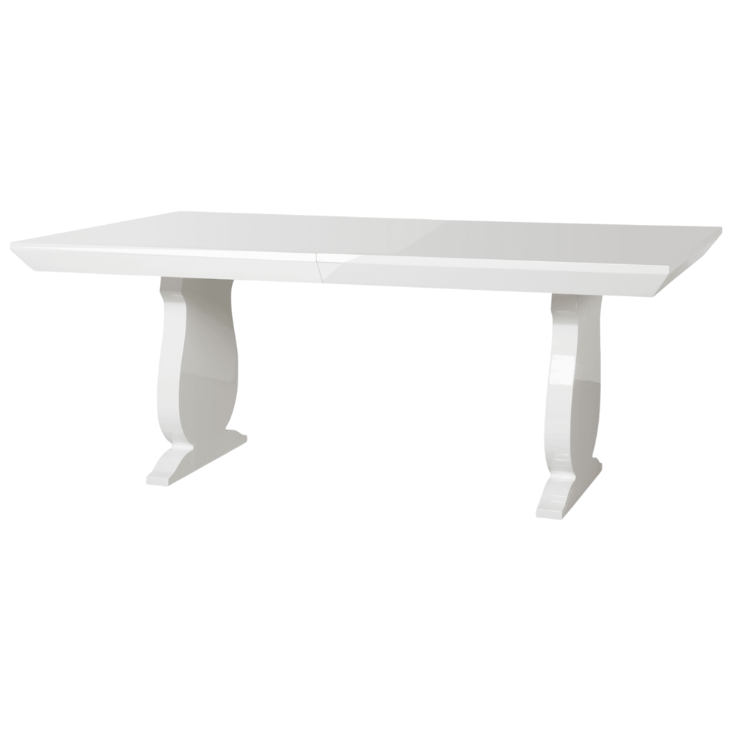 White Lacquered Wood Porto Dining Table - Dining Tables - The Well Appointed House