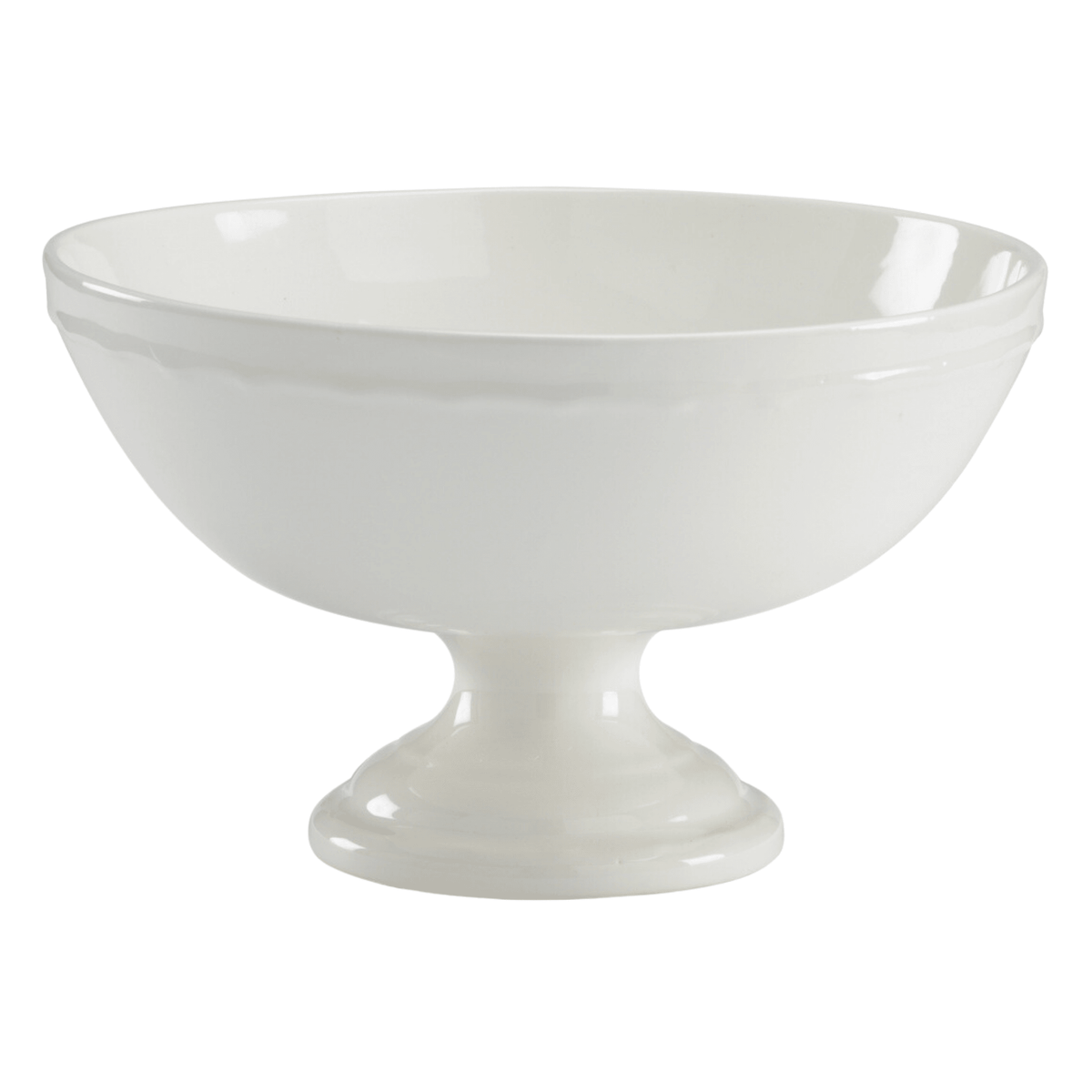 White Porcelain Pedestal Bowl Centerpiece The Well Appointed House
