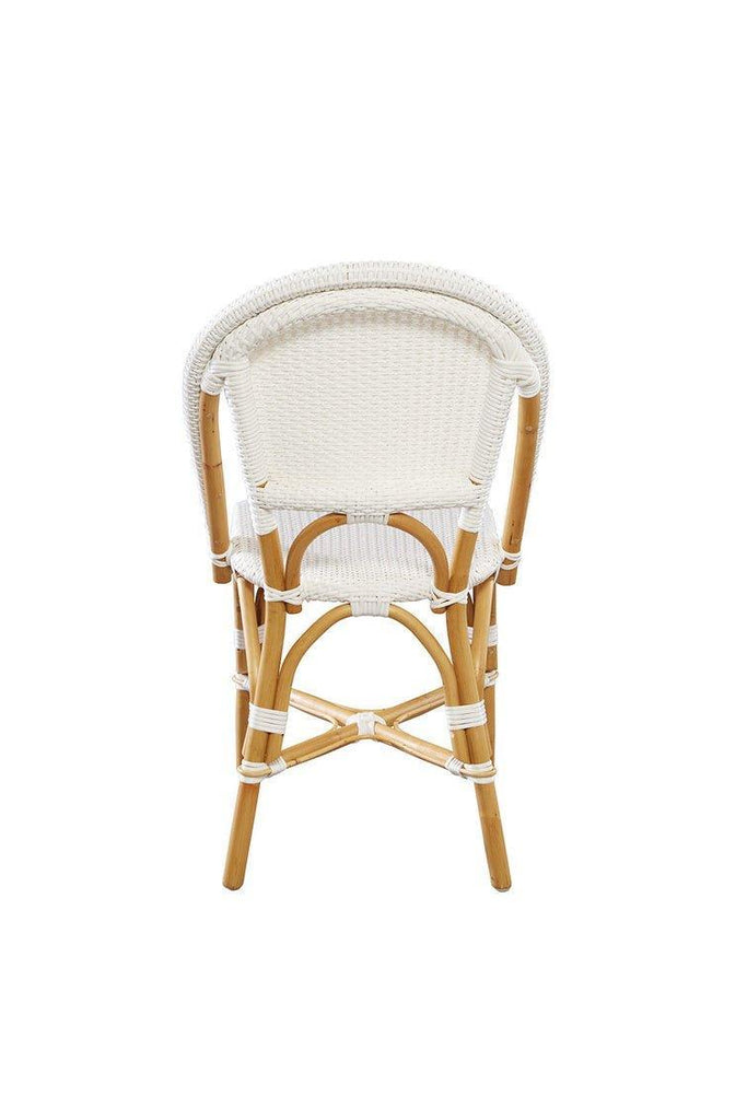 White Woven Resin Finish Dining Chair - Dining Chairs - The Well Appointed House