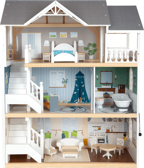 Wooden Urban Villa Doll House For Children - Little Loves Dollhouses - The Well Appointed House