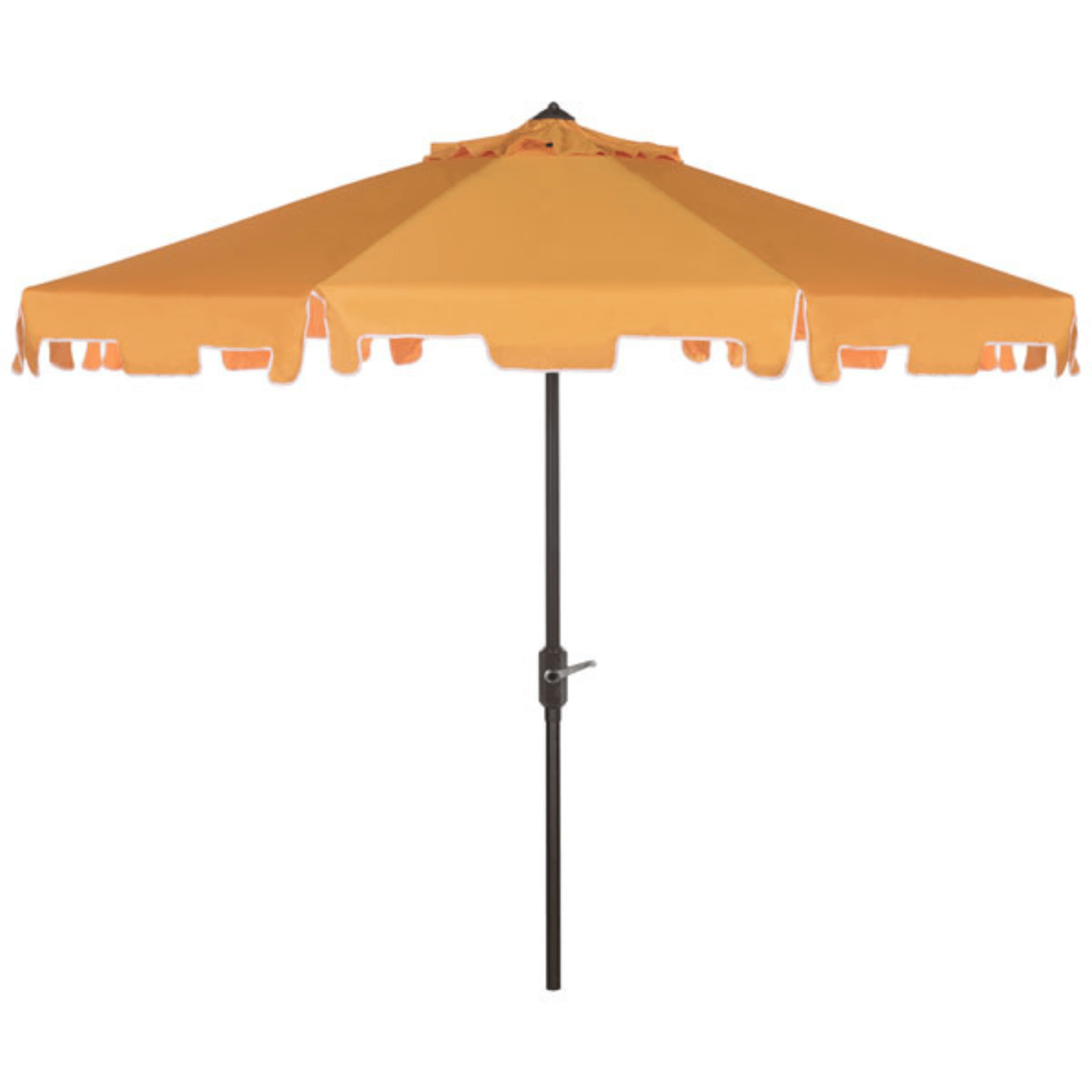 9 foot patio umbrella Safavieh UV Resistant Zimmerman 9 ft Crank Yellow/ White Market Umbrella