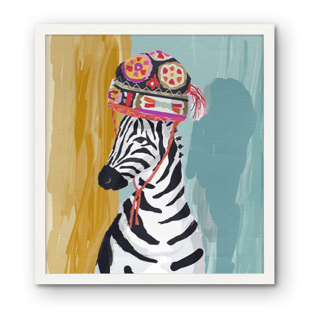 Zebra Framed Wall Art - Paintings - The Well Appointed House