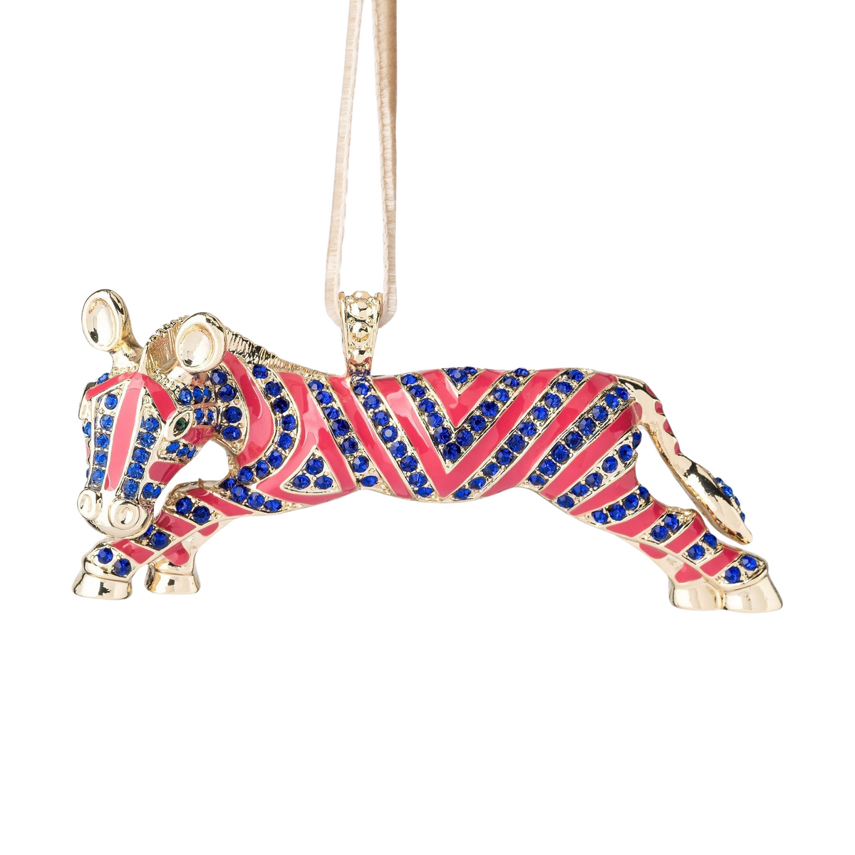 Zebra Hanging Christmas Ornament, Bright Pink – The Well Appointed House