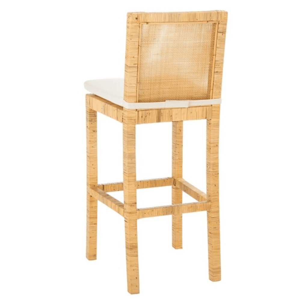 Cane Bar Stool With Cushion - Bar & Counter Stools - The Well Appointed House