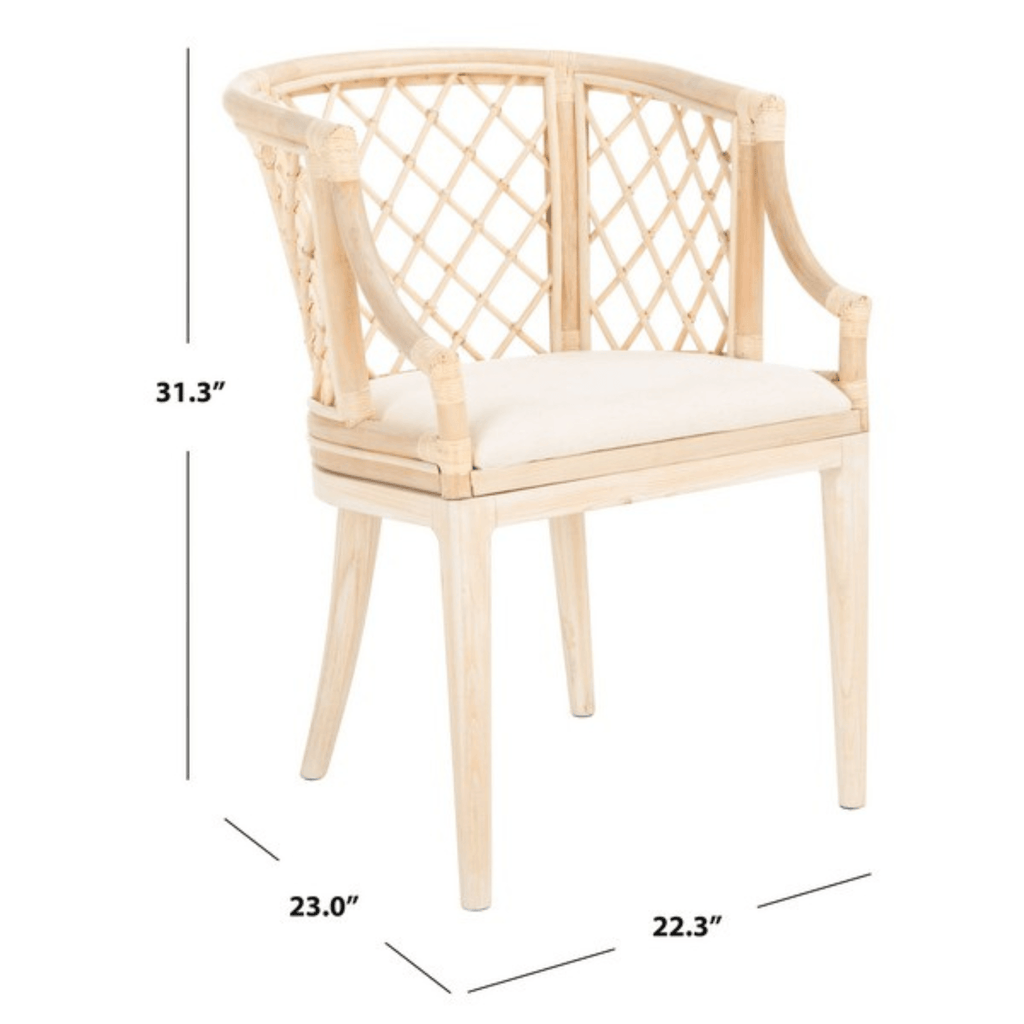 Carlotta Rattan Arm Chair - Accent Chairs - The Well Appointed House