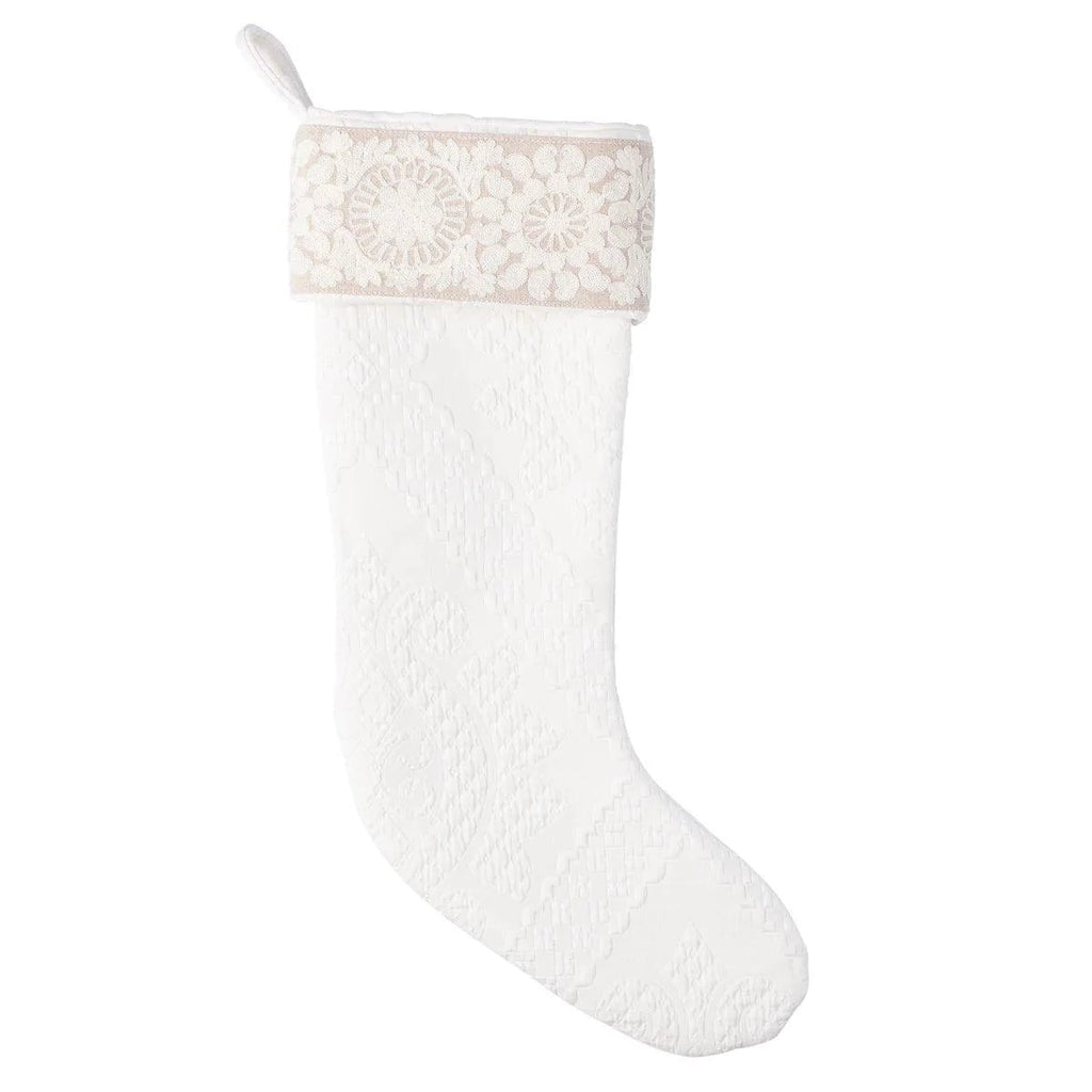 Ivory Eugenie Stocking - Christmas - The Well Appointed House
