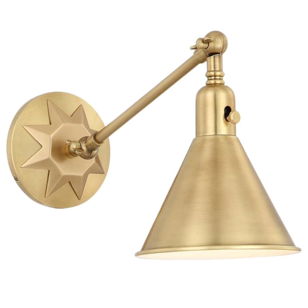 One Light Wall Mount Sconce with Star Detail - Sconces - The Well Appointed House
