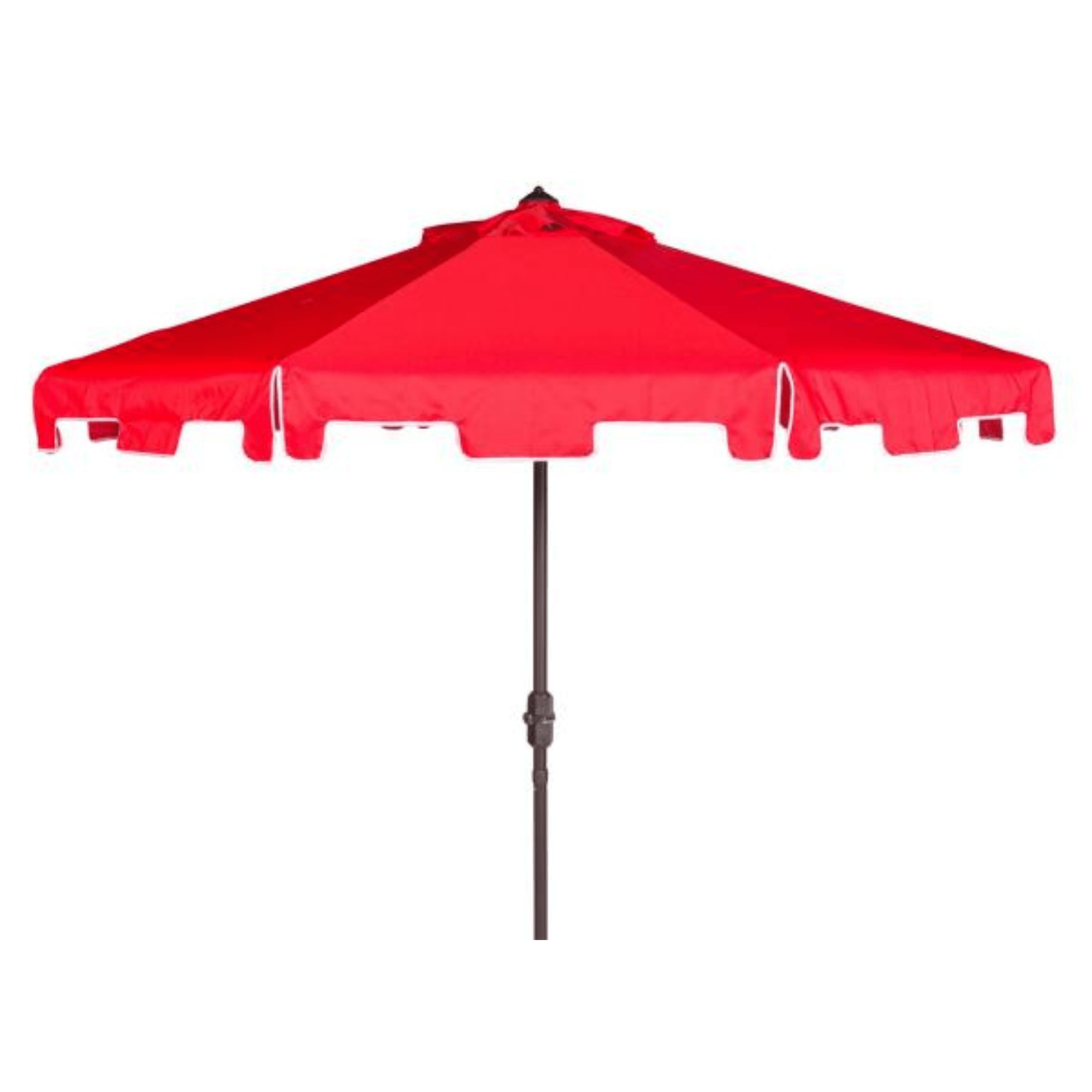 9 ft red patio umbrella Safavieh UV Resistant Zimmerman 9 ft Crank Red/ White Market Umbrella
