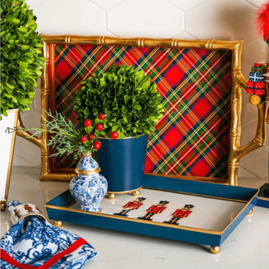 Royal Tartan Enameled Tray - Decorative Trays -  The Well Appointed House