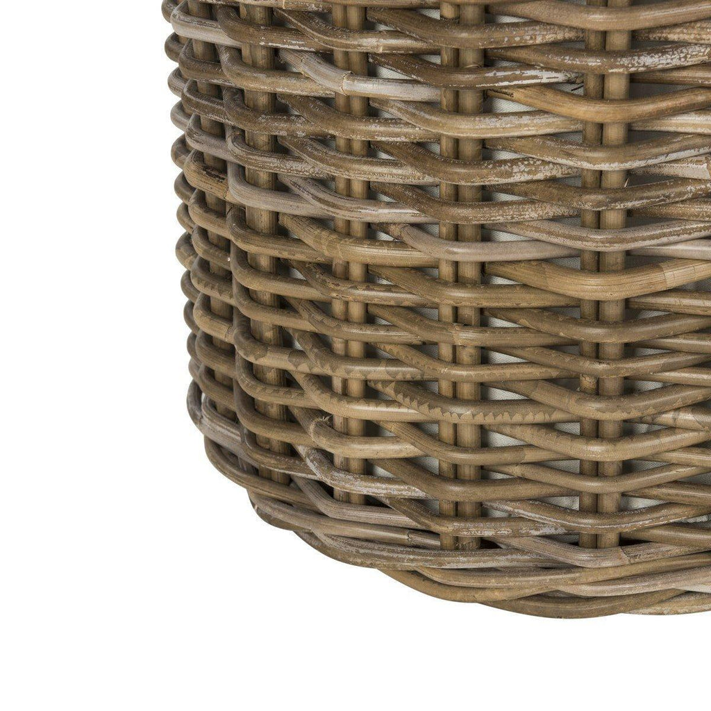 Set of Two Round Mahogany Laundry Baskets - Hampers -  The Well Appointed House