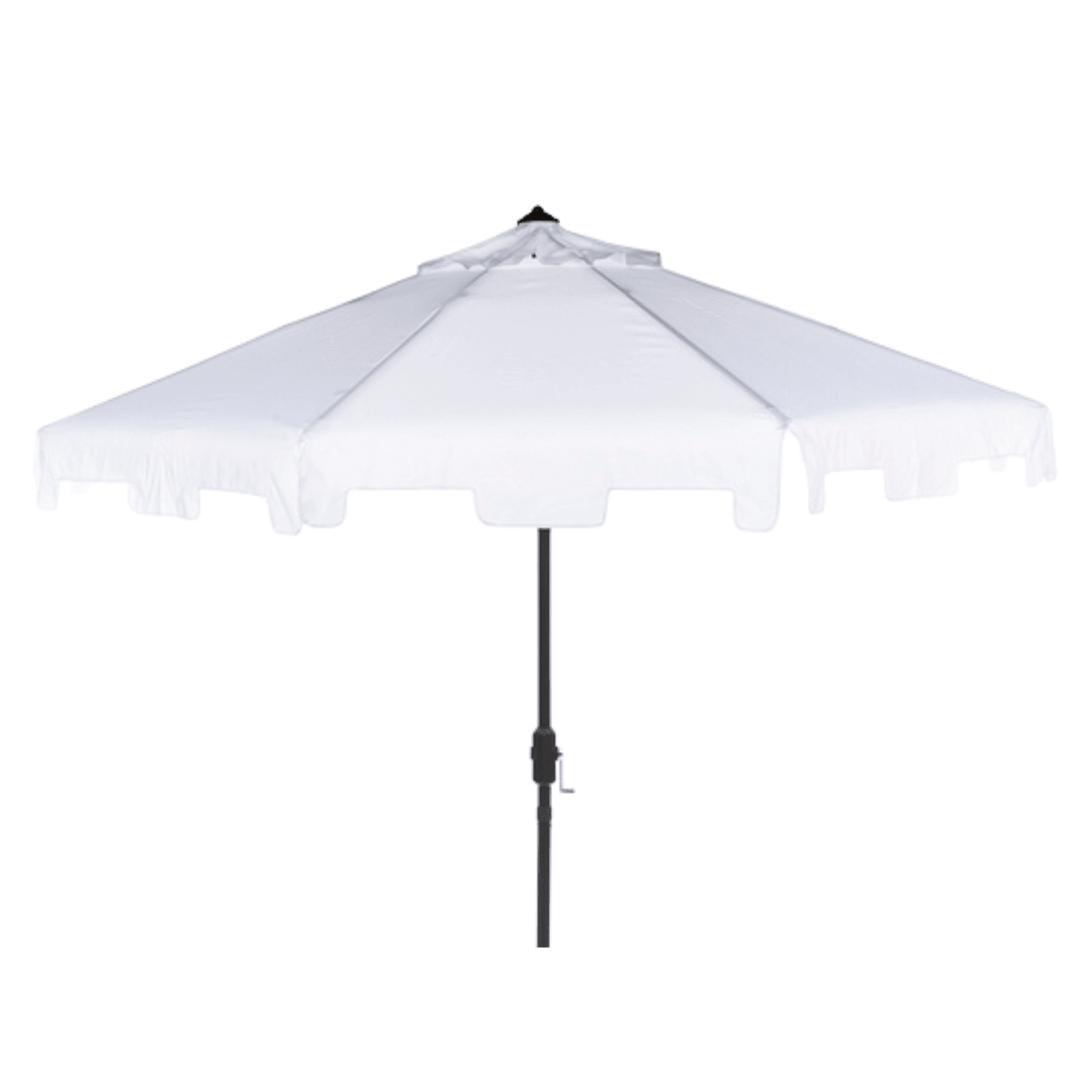 Safavieh Outdoor Zimmerman Market Umbrella, White, 9 ft Safavieh Outdoor Zimmerman Market Umbrella, White, 9 ft