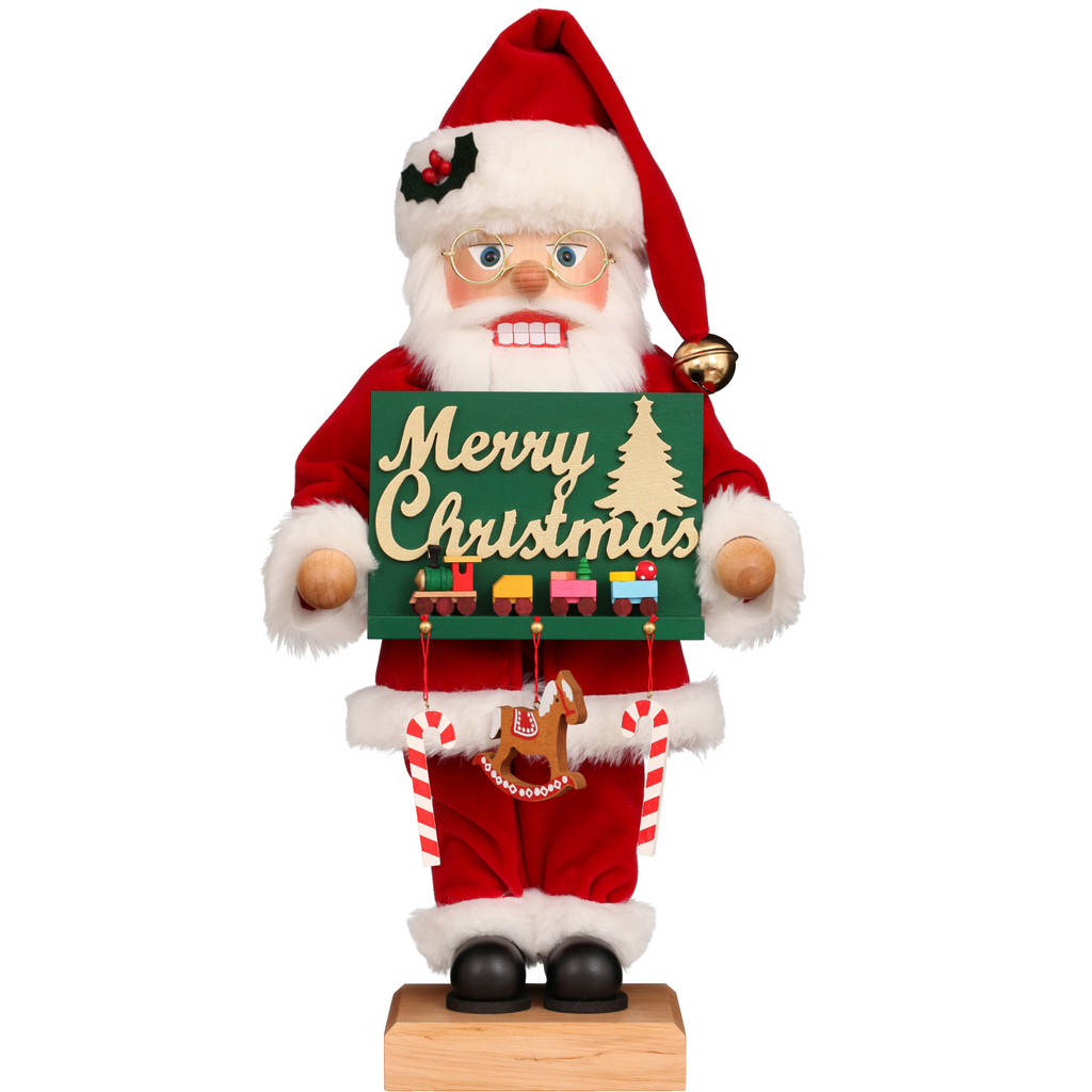 Christian Ulbricht Merry Christmas Santa Premium Nutcracker Christmas Decoration - The Well Appointed House