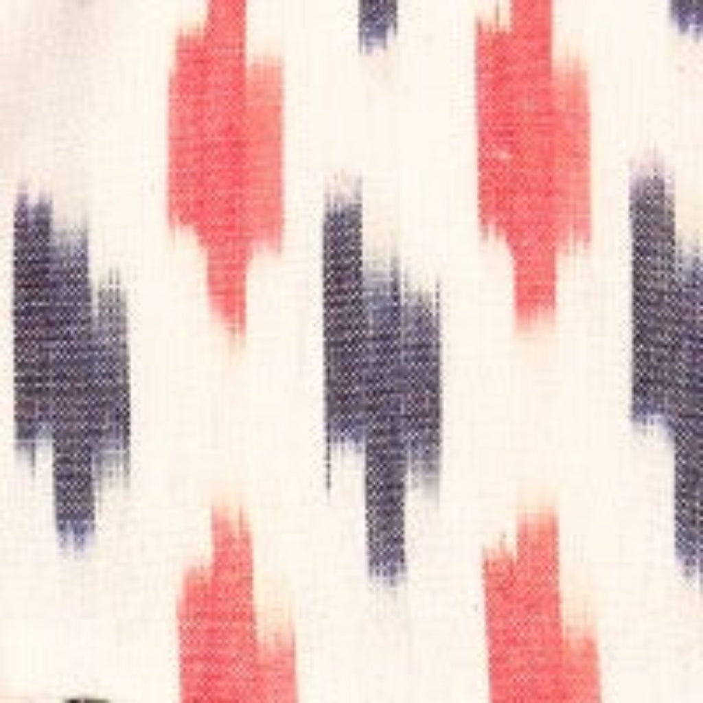 Daphne Girl's Flutter Sleeve Dress Cream Red Navy Ikat - The Well Appointed House