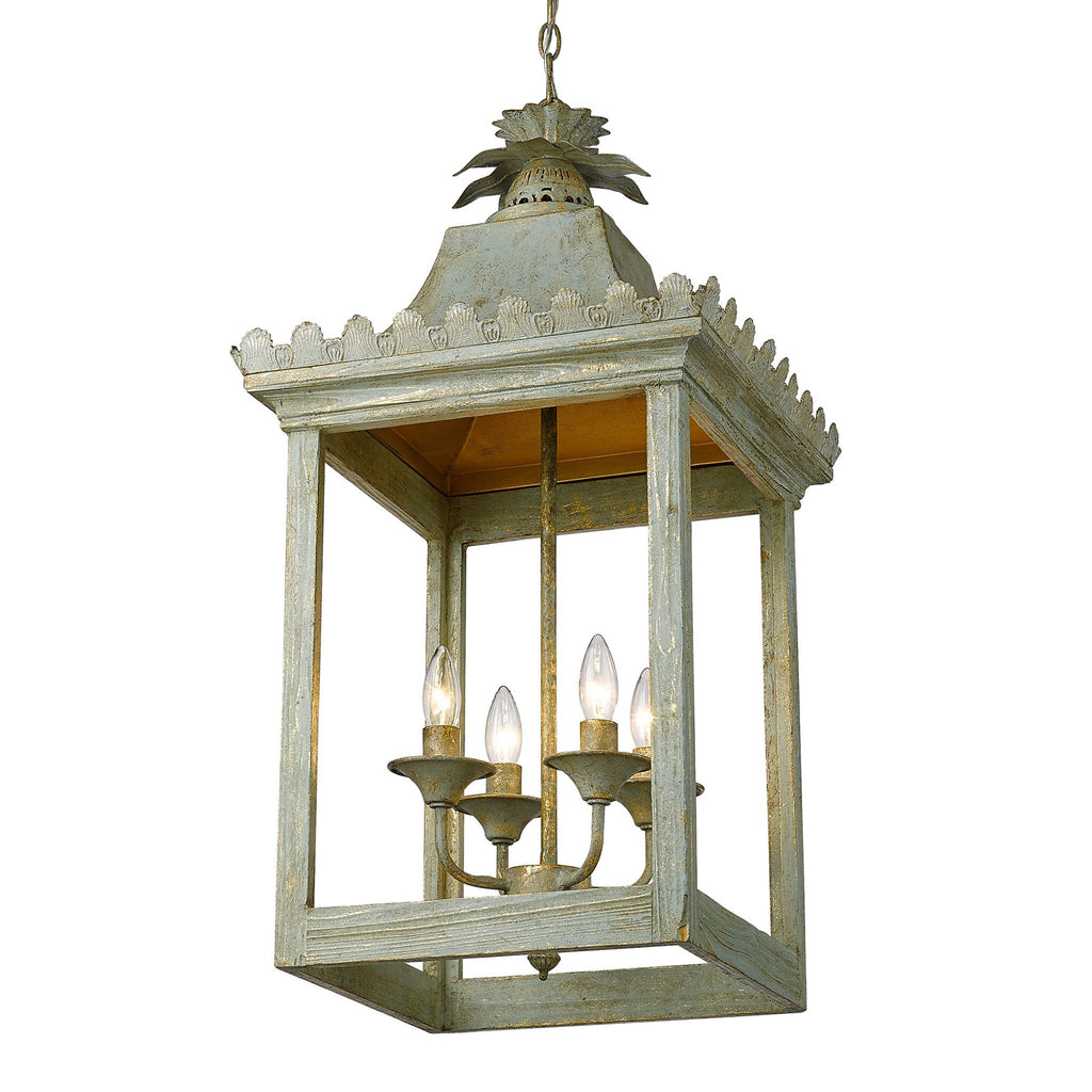 Finley 4-Light Pendant in Vintage Sage - The Well Appointed House