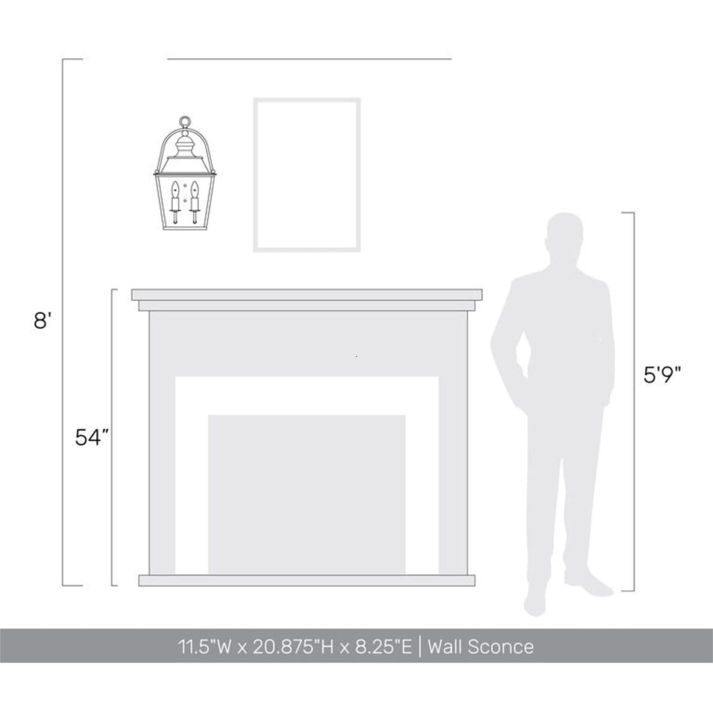 Christoff 2-Light Wall Sconce in Antique Black Iron - The Well Appointed House