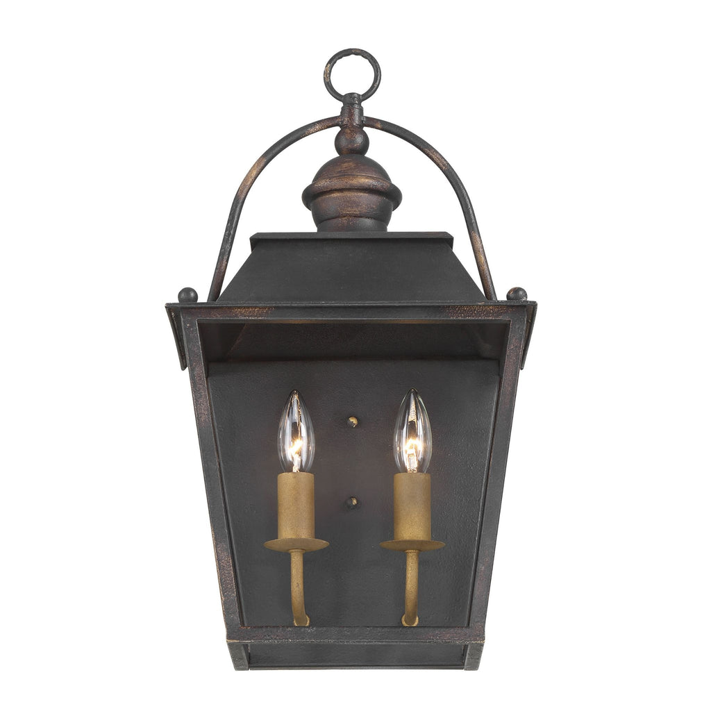 Christoff 2-Light Wall Sconce in Antique Black Iron - The Well Appointed House