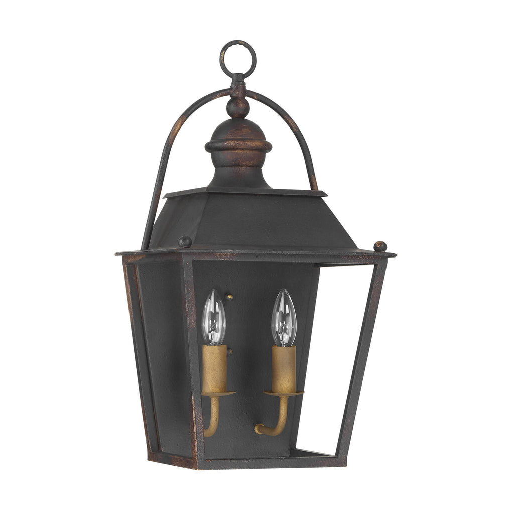 Christoff 2-Light Wall Sconce in Antique Black Iron - The Well Appointed House