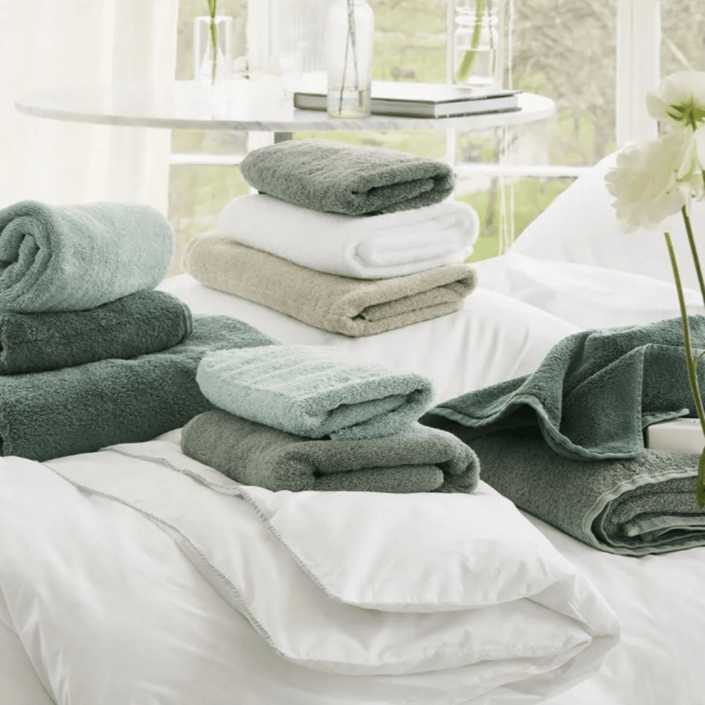 100% Organic Cotton Antique Jade Loweswater Towels - Bath Towels - The Well Appointed House