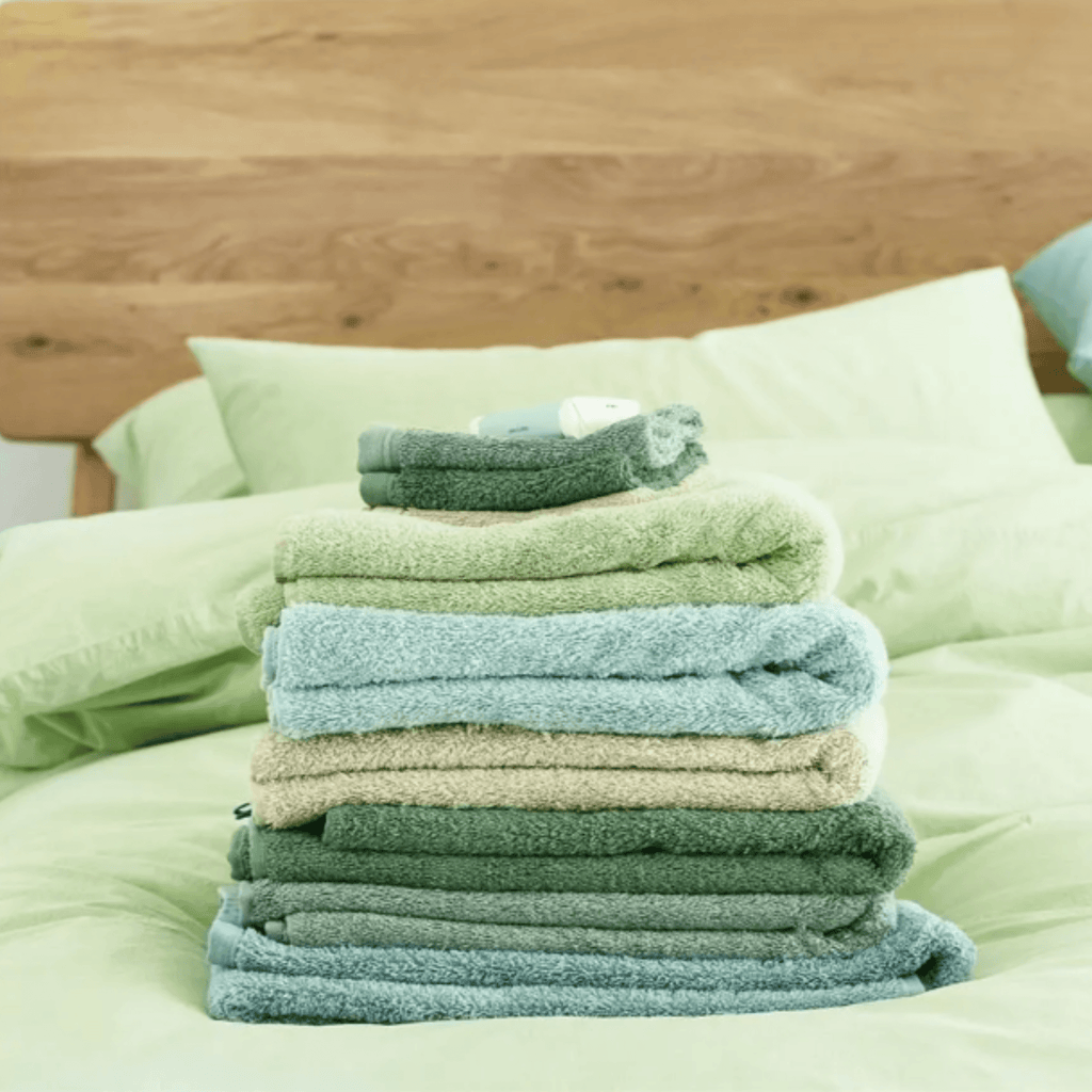 100% Organic Cotton Porcelain Blue Loweswater Towels - Bath Towels - The Well Appointed House