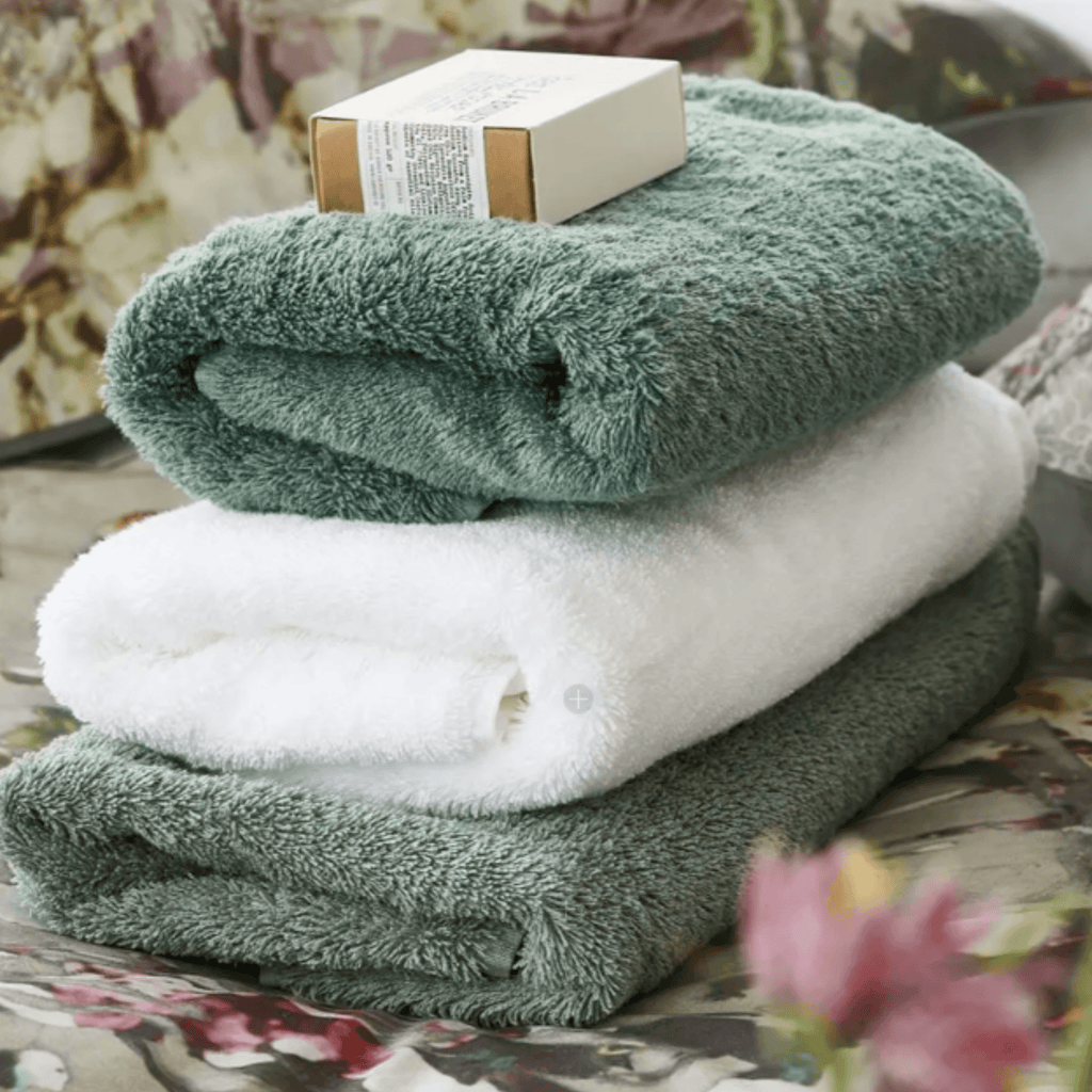 100% Organic Cotton Sage Green Loweswater Towels - Bath Towels - The Well Appointed House