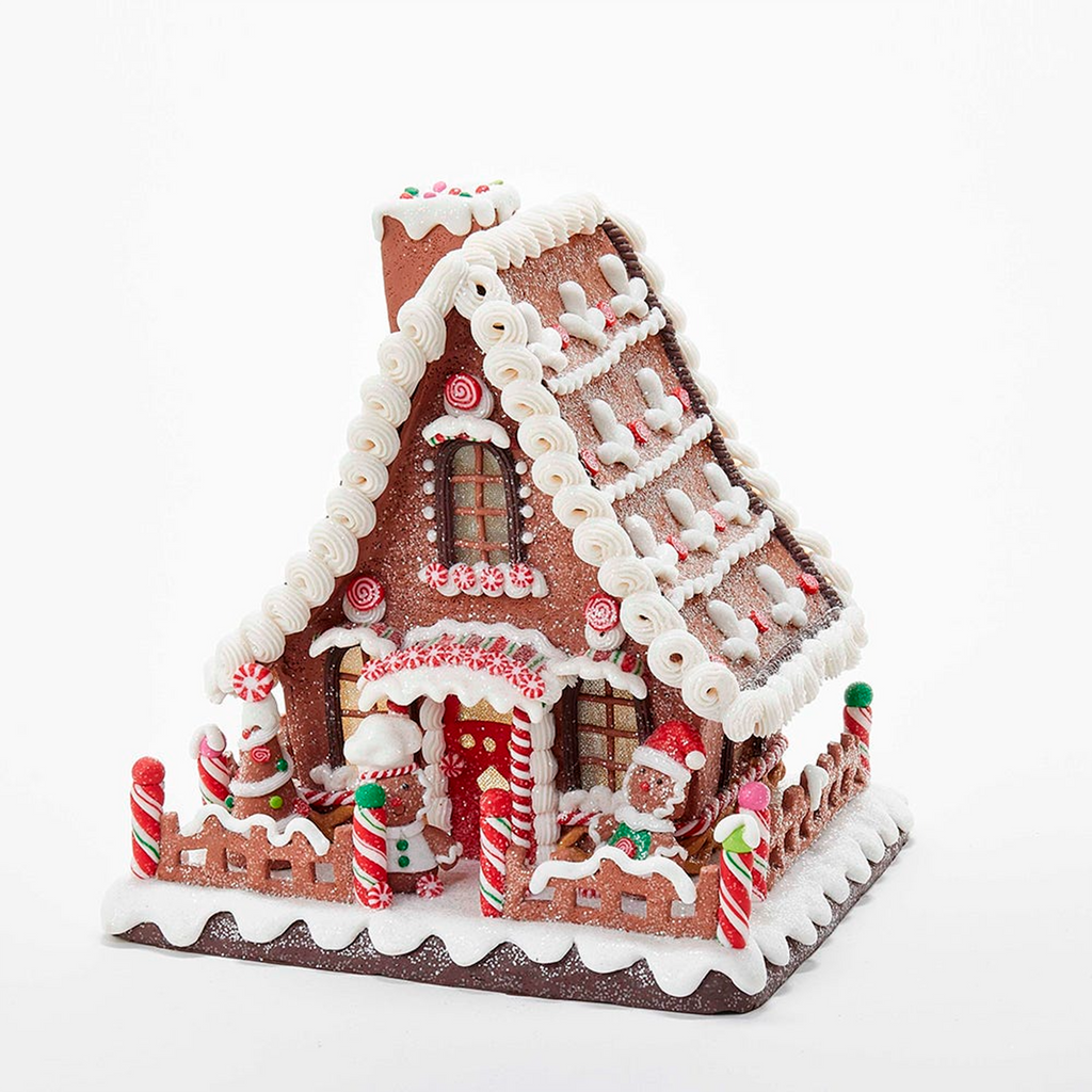 10 Battery-Operated LED Gingerbread Candy House - The Well Appointed House