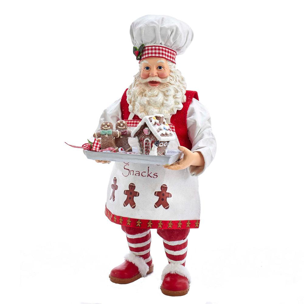 11" Fabriché™ Gingerbread Chef Santa - Christmas Decor - The Well Appointed House