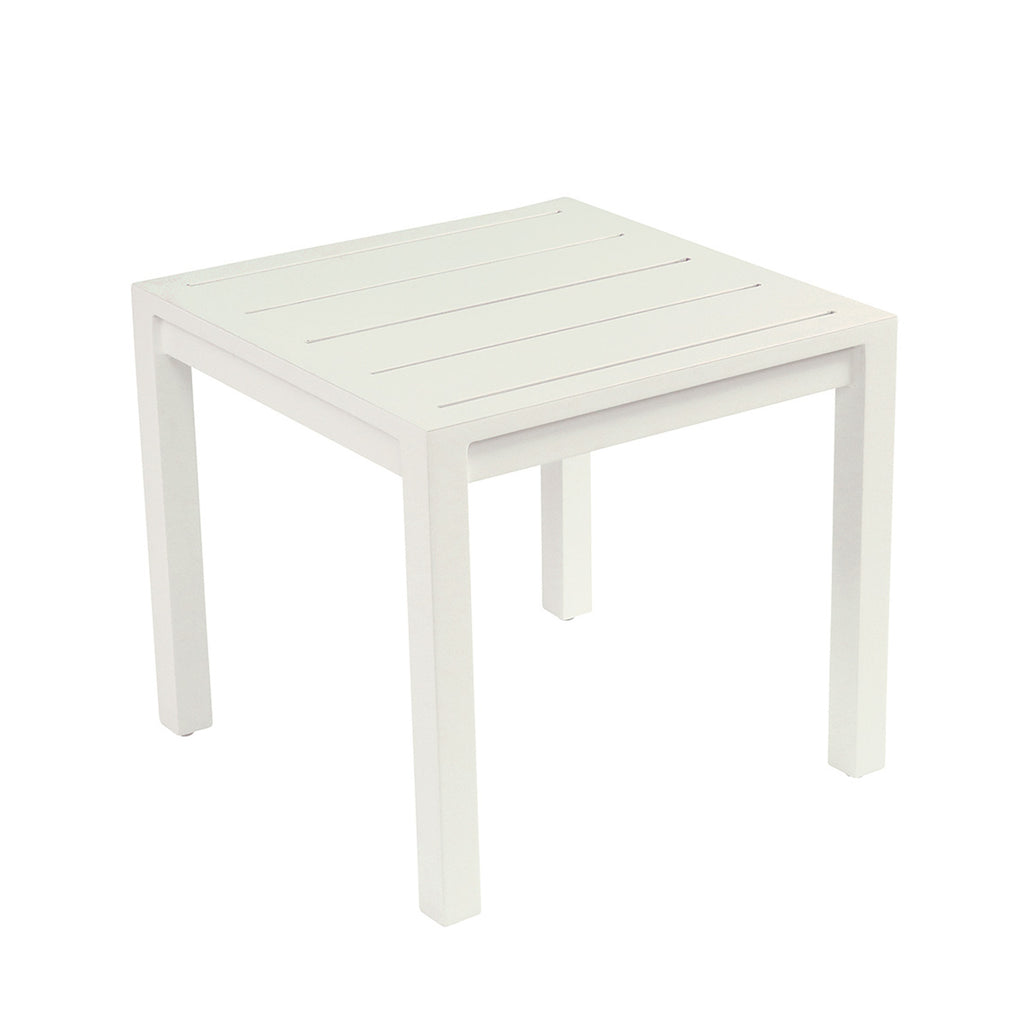 Catherine White Aluminum Side Table - THE WELL APPOINTED HOUSE