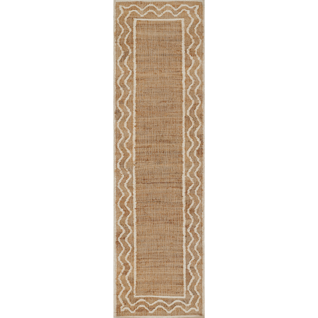 Orchard Ripple Natural Hand Woven Wool and Jute Area Rug - The Well Appointed House