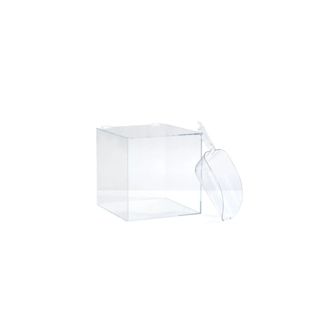 12" Clear Pet Food Storage Bin with Lift Up Lid & Scoop - Pet Accessories - The Well Appointed House