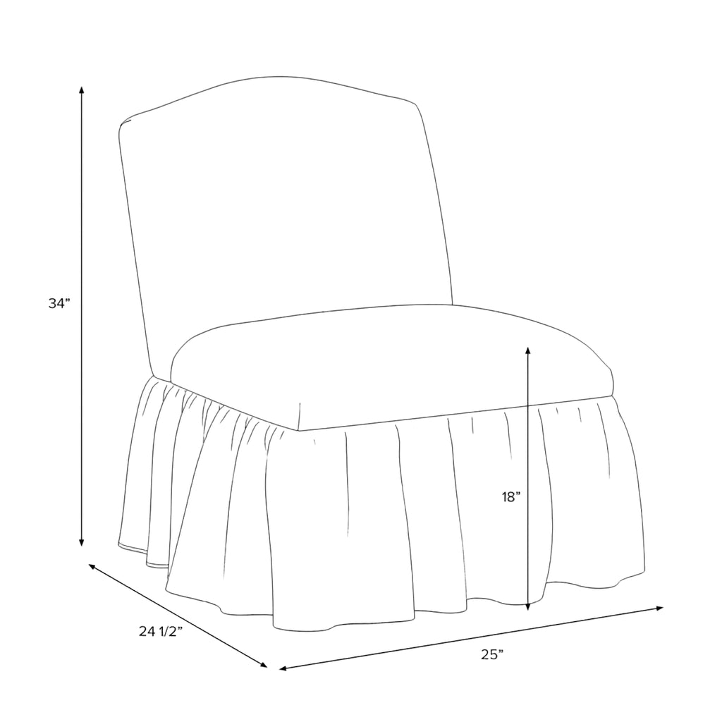 Ashburn Ruffle Slipper Chair - The Well Appointed House