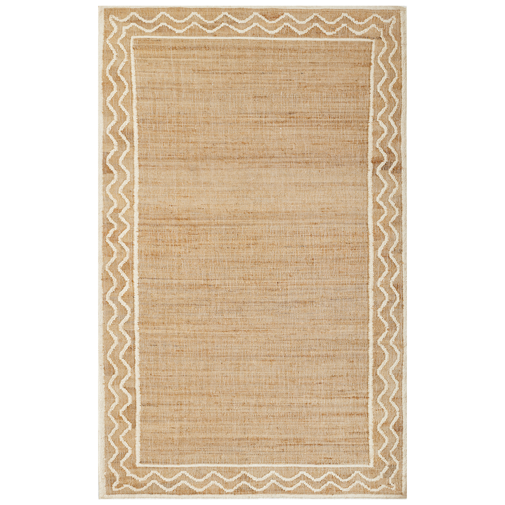 Beige Ripple Rug Orchard Ripple Natural Hand Woven Wool and Jute Area Rug – The Well ...