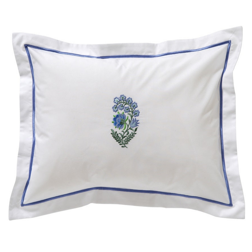 Boudoir Pillow Cover in Fleur Blue - the well appointed house