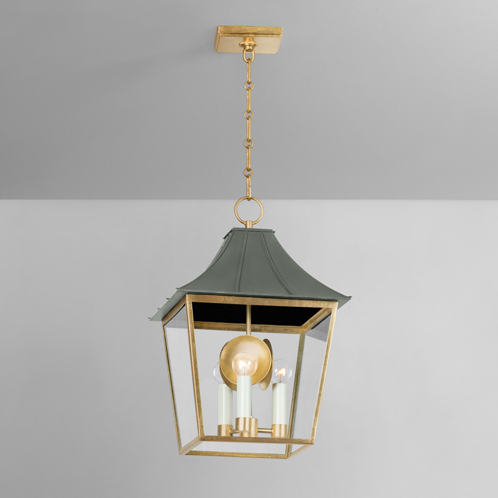 Staatsburg Pendant in Vintage Gold Leaf - The Well Appointed House