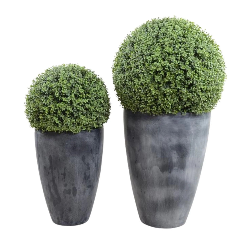 15" Faux Boxwood Ball in Tapered Pot - Florals & Greenery - The Well Appointed House
