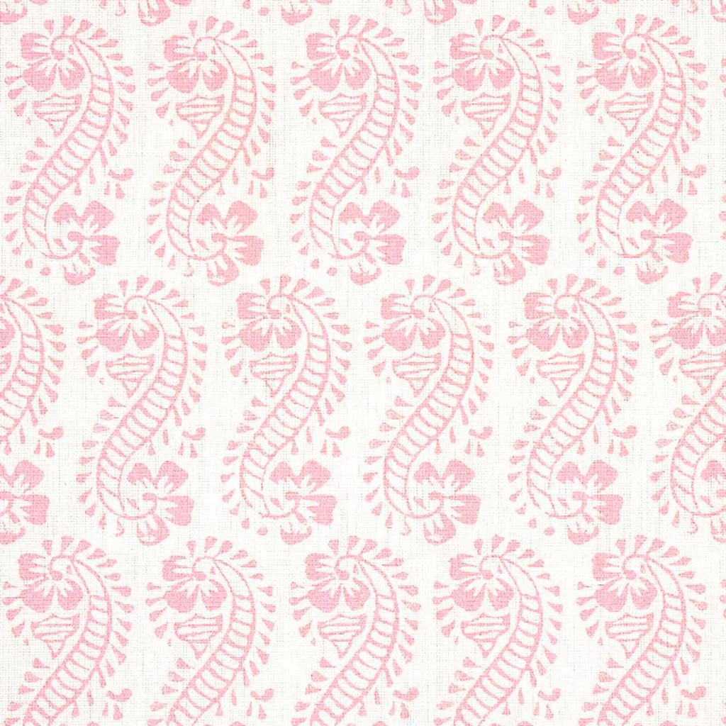 Lani Pink Botanical Paisley Fabric - The Well Appointed House