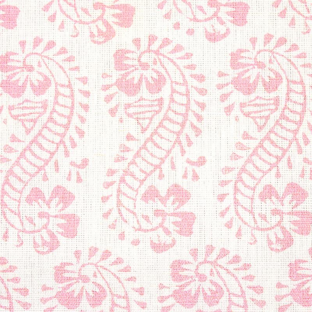 Lani Pink Botanical Paisley Fabric - The Well Appointed House