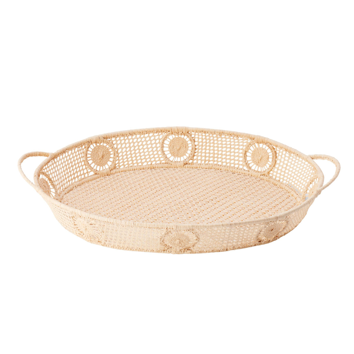 Round Woven Raffia Tray – The Well Appointed House
