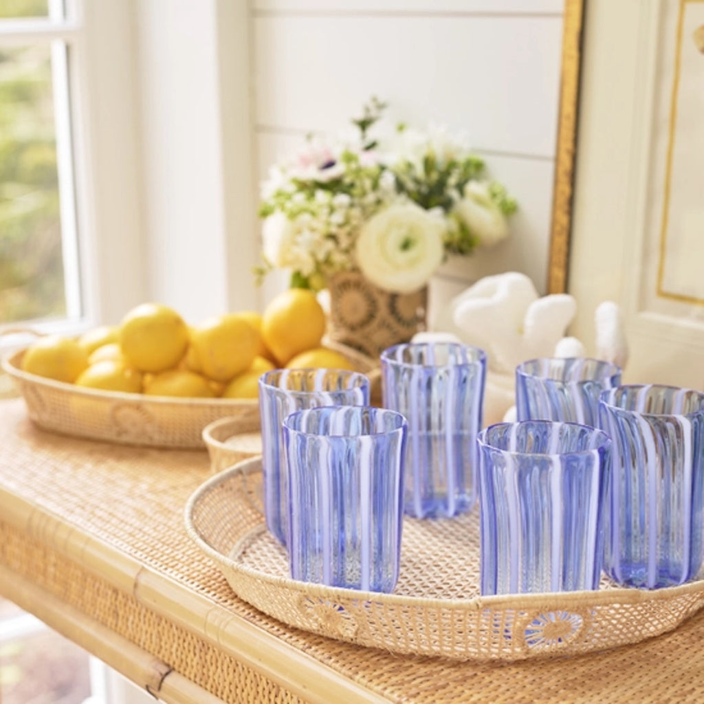 Round Woven Raffia Tray – The Well Appointed House