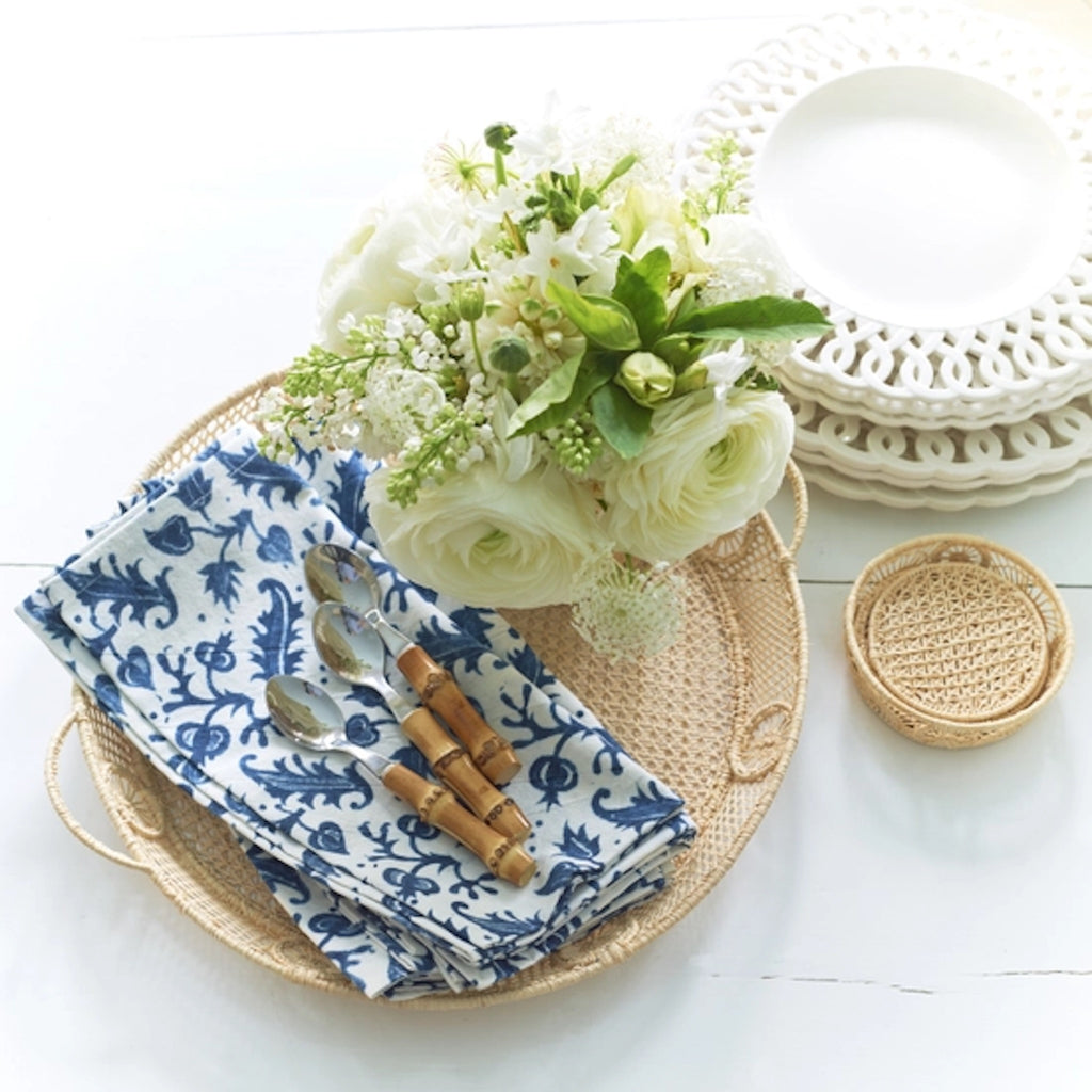 Round Woven Raffia Tray – The Well Appointed House