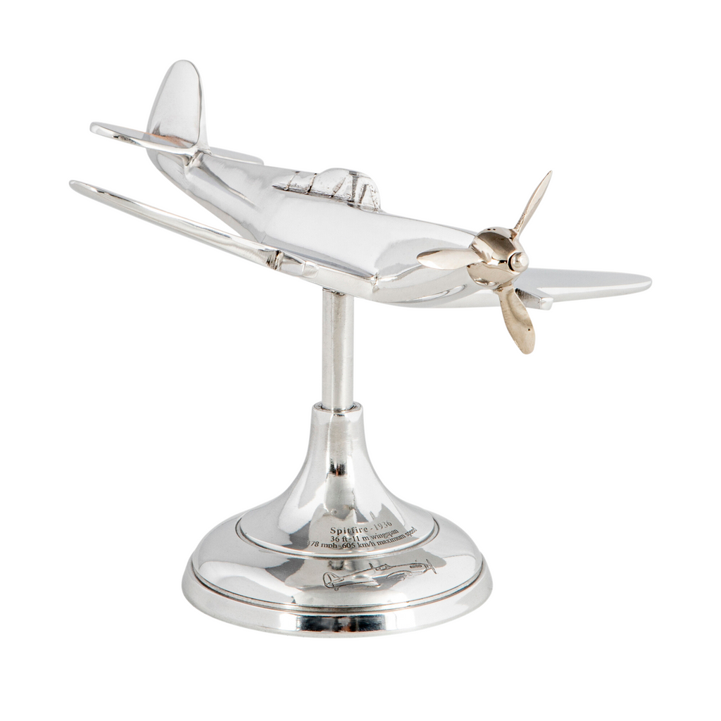 1936 Spitfire Fighter Aircraft Travel Sized Model - Gifts for Him - The Well Appointed House
