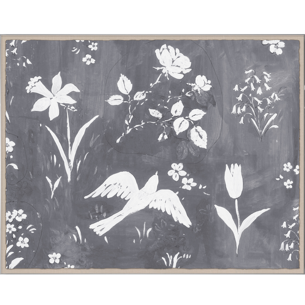 Paule Marrot Flower Garden Gris Acrylic Box- The Well Appointed House