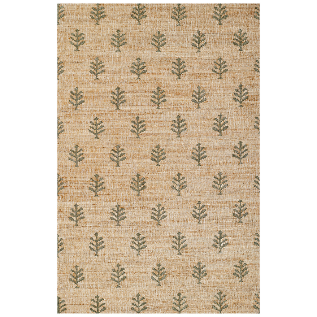Orchard Verdure Natural Hand Woven Wool and Jute Area Rug - The Well Appointed House