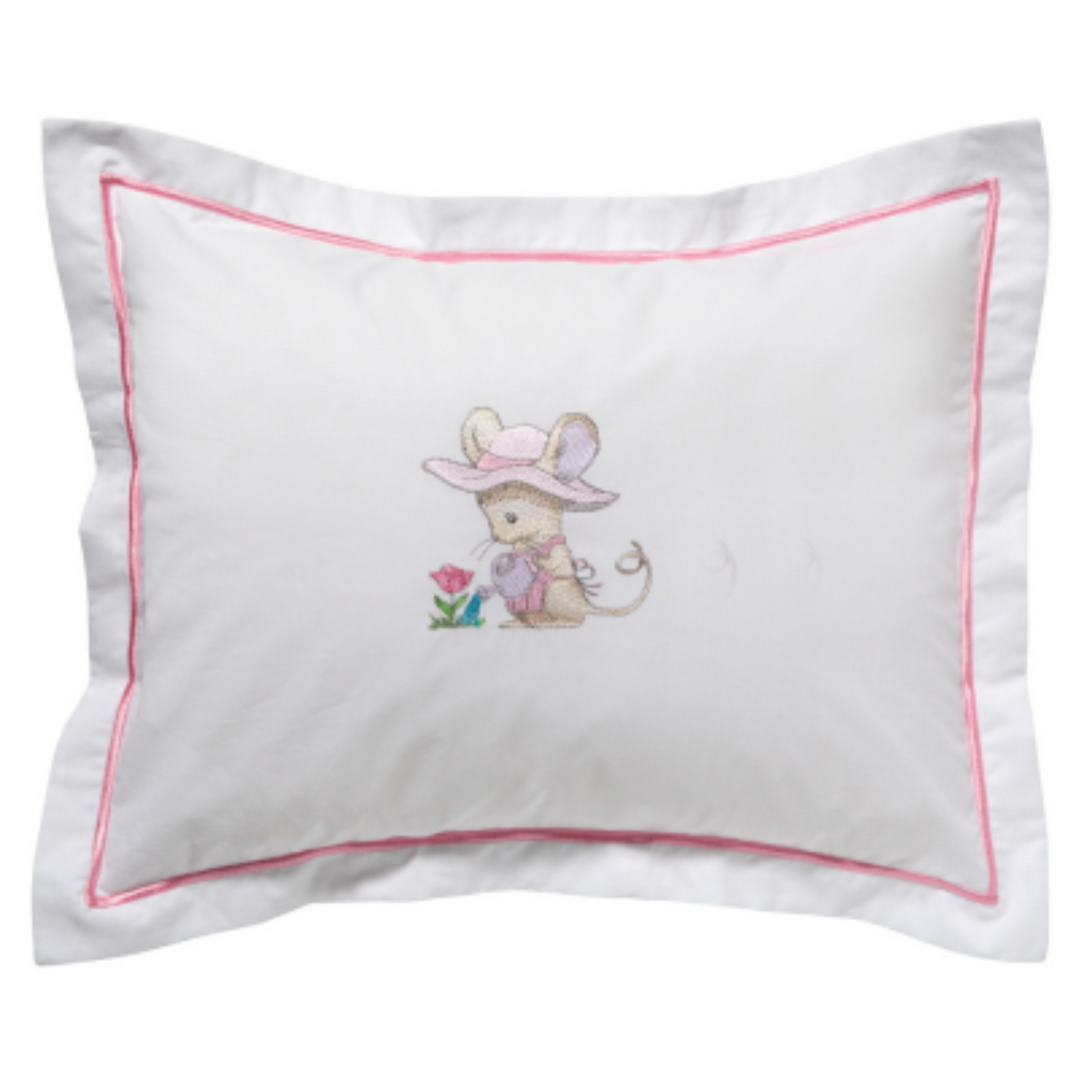 Baby Boudoir Pillow Cover in Gardening Mouse Pink - The Well Appointed House
